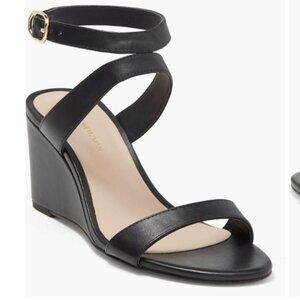 Stuart Weitzman Ava Ankle 75 wedge Sandal in Black Size 8.5